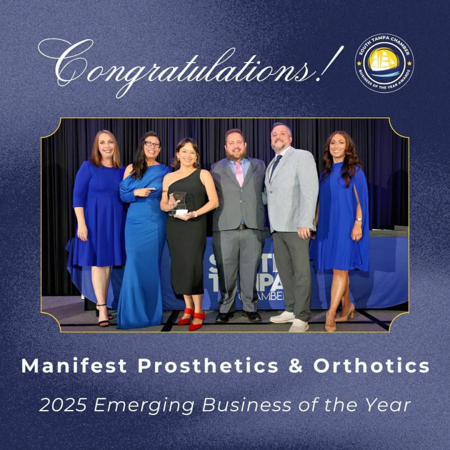 Manifest Prosthetics and Orthotics Honored as 2025 Emerging Business of the Year by South  Tampa Chamber of Commerce