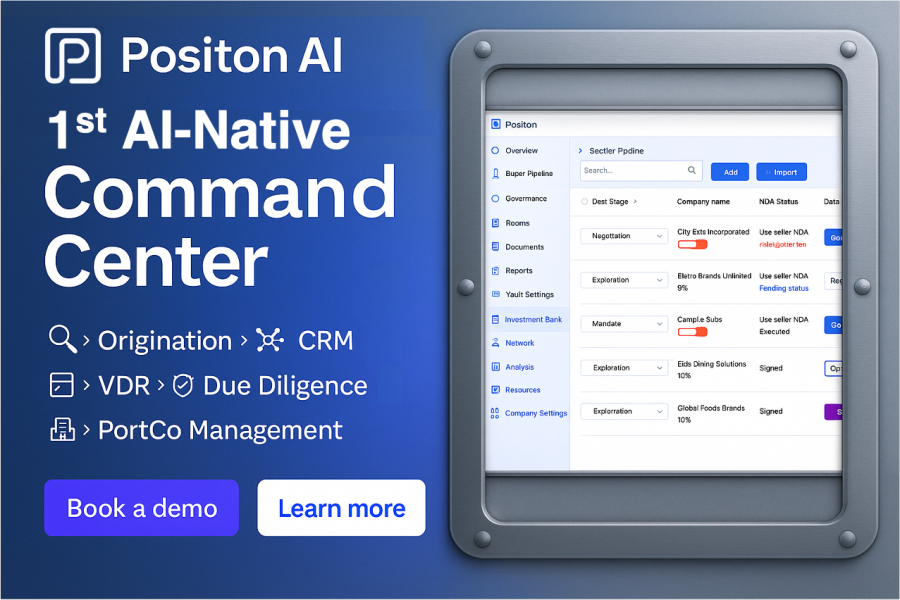 Positon AI Accelerates Market Momentum with First AI + Cloud-Native Command Center for Dealmakers