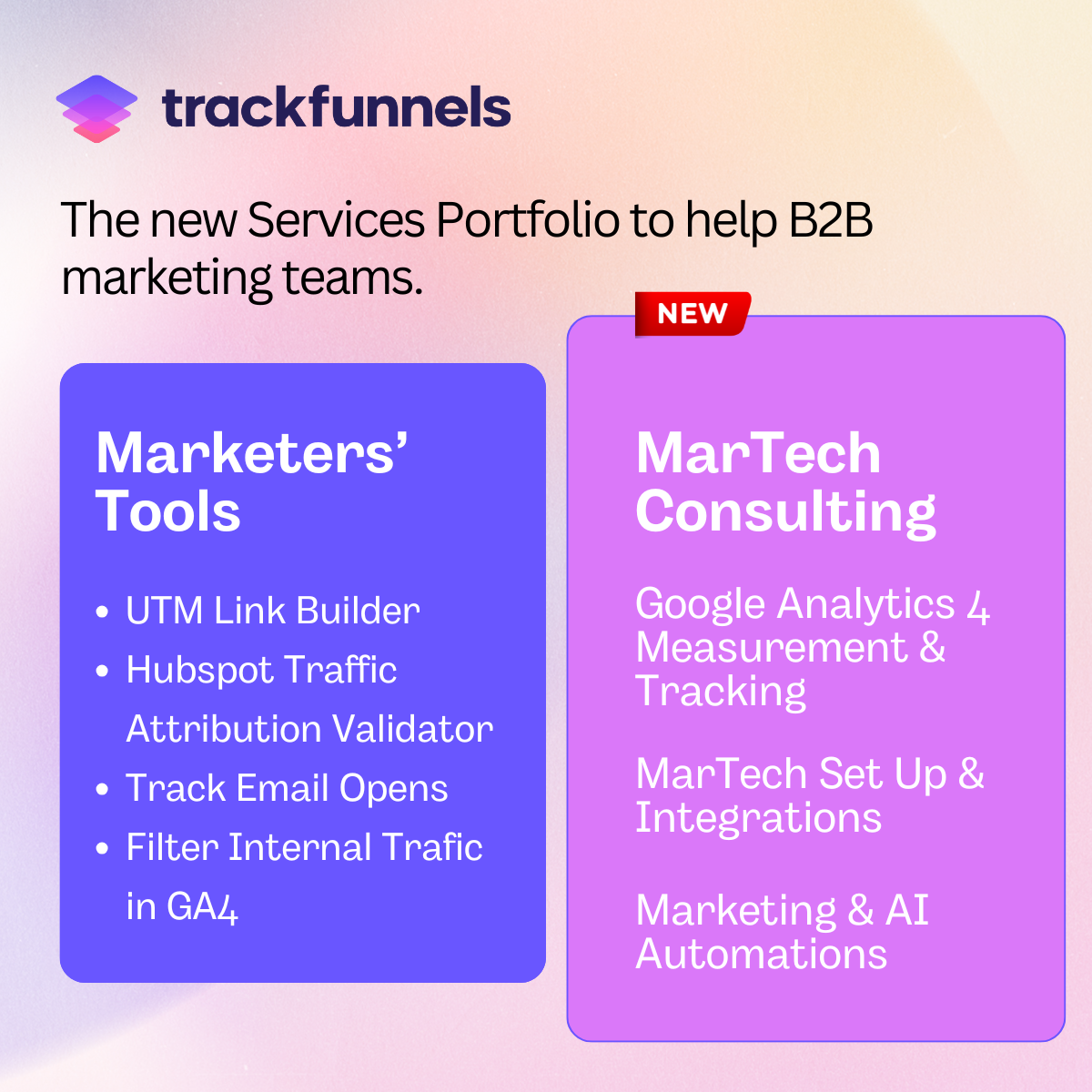 TrackFunnels Expands into MarTech Consulting to Help B2B Marketing Teams Fix What Breaks Upstream