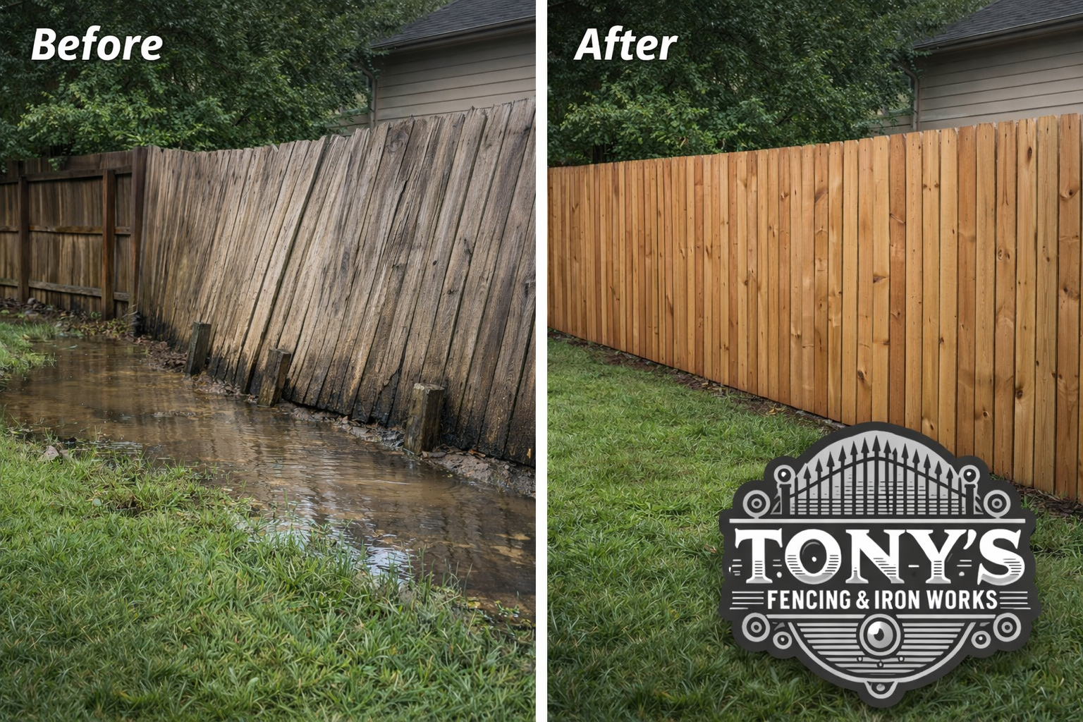 Poor Yard Drainage Is One of the Leading Causes of Fence Failure in Southeast Louisiana