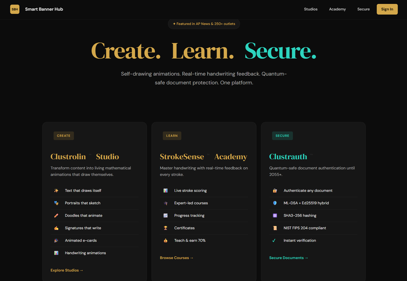 Smart Banner Hub Launches StrokeSense Academy: World’s First DBSCAN-Powered Learning Platform for Handwriting Education