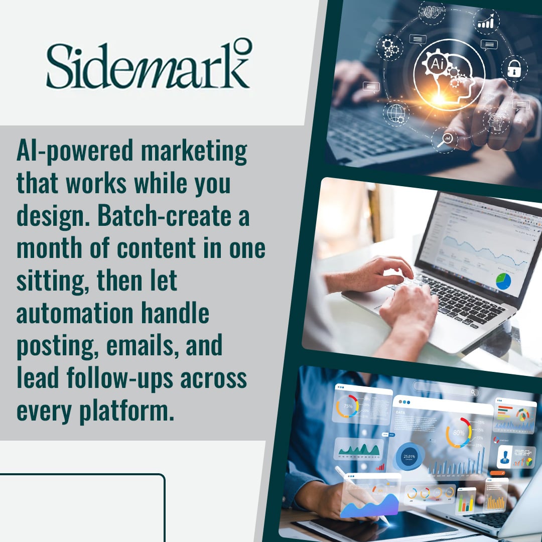 Sidemark Introduces AI Automation Features to Help Designers Grow Online