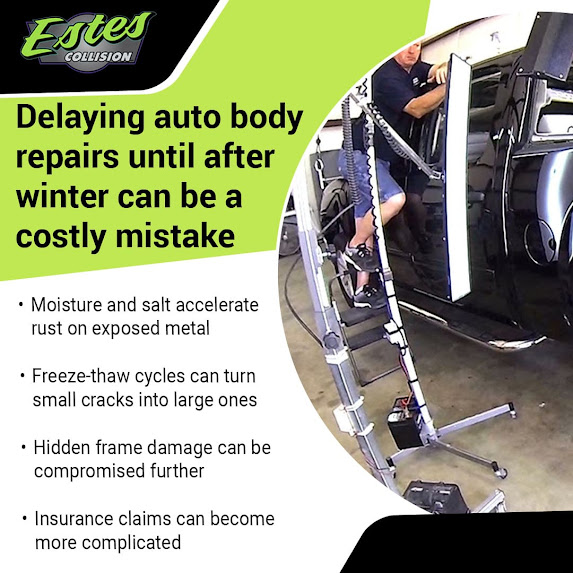 Cold Weather Can Intensify Auto Body Damage When Repairs Are Put Off
